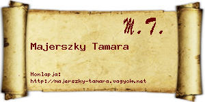 Majerszky Tamara névjegykártya